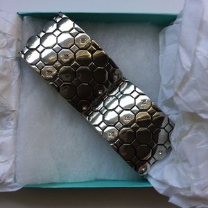 Silver Color Elastic Cuff Bracelet